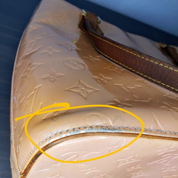 Louis Vuitton Houston Tote - Vintage Peachy Coral (Pink Interior) Vernis Leather - Picture 6 of 16